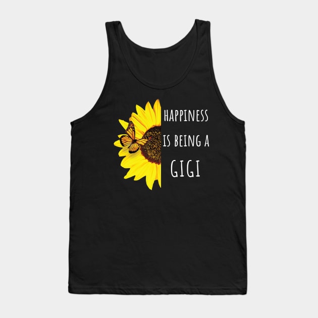 Happiness is Being a Gigi Sunflower Tank Top by Hello Sunshine